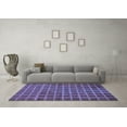 thumbnail image 3 of Ahgly Company Machine Washable Indoor Rectangle Checkered Blue Modern Area Rugs, 6' x 9', 3 of 4