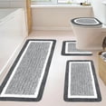thumbnail image 5 of Dvumao 4-Piece Bathroom Rug Set – Plush Bath Mats with Non-Slip Backing, Includes U-Shaped Toilet Mat, 2 Floor Rugs & Lid Cover, 5 of 7