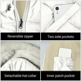 thumbnail image 6 of Long Puffer Vests for Women Outerwear Fleece Fall Winter Warm Sleeveless Zip up Detachable Hat Collar Coat with Pockets New White L, 6 of 9