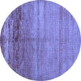 thumbnail image 1 of Ahgly Company Machine Washable Indoor Round Abstract Blue Contemporary Area Rugs, 3' Round, 1 of 4