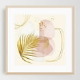 thumbnail image 2 of Golden Boho Tropical Vibes - Painting Abstract Minimalist Boho Geometric Pastel Modern Art Botanical Unframed Wall Art Print 30 x 30 inches, 2 of 9