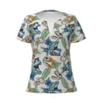 thumbnail image 2 of Uemuo Dinosaurs And Leaves Drawing Women's Deep V-Neck Low Cut Tops - Casual Loose Fit with Stainless Steel Loop, Soft, Breathable, Perfect for Office, Travel, and Daily Wear-X-Large, 2 of 5