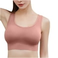 thumbnail image 4 of Bxsruta Women's Cross Back Sport Bras,Padded Strappy Criss Cross Cropped Bras for Yoga Workout Fitness Pink S, 4 of 5