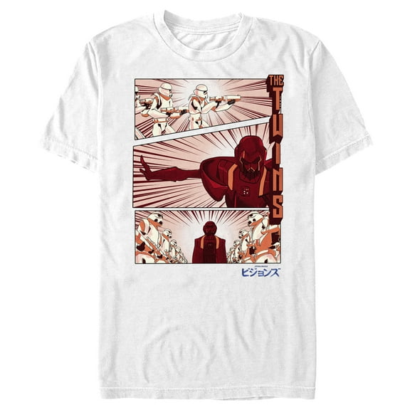 Men's Star Wars: Visions The Twins Panels Graphic Tee White Medium