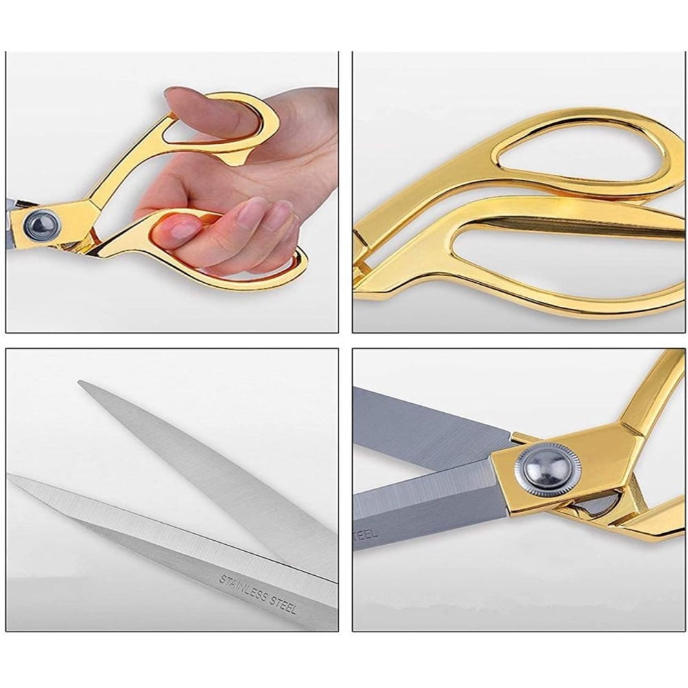 Beautiful Golden Handle Scissors 10.5" inch for Cutting Clothes and Fabrics (Set of 1)