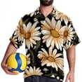thumbnail image 4 of Daisy Men's Casual Hawaiian Button Down Short Sleeve Summer Beach Printed Shirt, 4 of 6