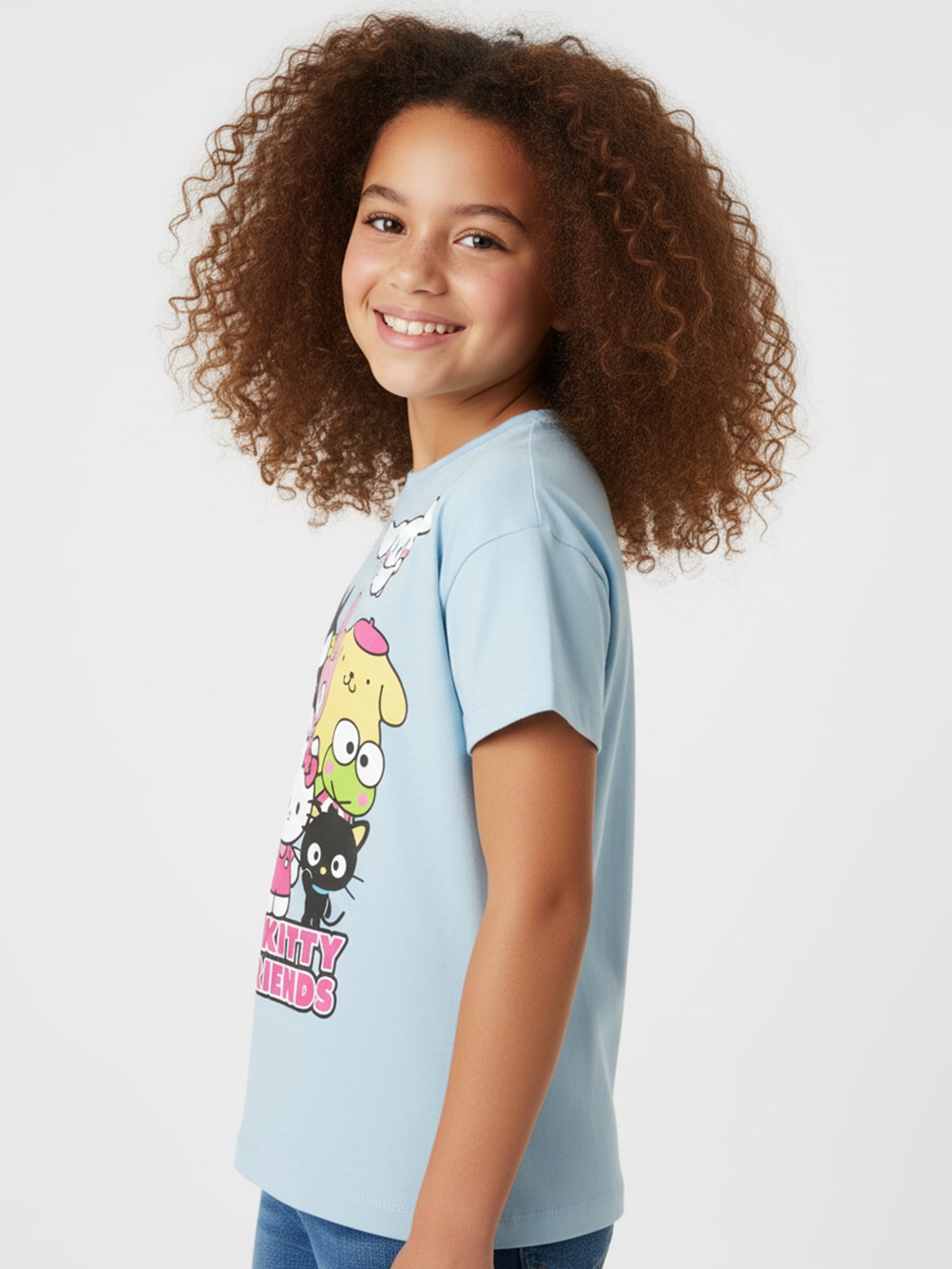 Sanrio Hello Kitty and Friends Girls Graphic Tee with Short Sleeves, Sizes 4-16