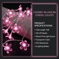 thumbnail image 2 of Decorative Flower String Lights Plug in for Bedroom, Connectable 33ft 100 LED Soft Cherry Blossom Fairy Light for Patio Room Dorm Wedding Party Christmas Tree Hanging Decorations, Pink, 2 of 7