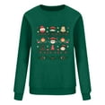thumbnail image 4 of HOMBOM Crewneck Sweatshirts for Women Army Green Merry Holiday Christmas Gifts Athletic Adults Sweatshirt Santa, 4 of 6