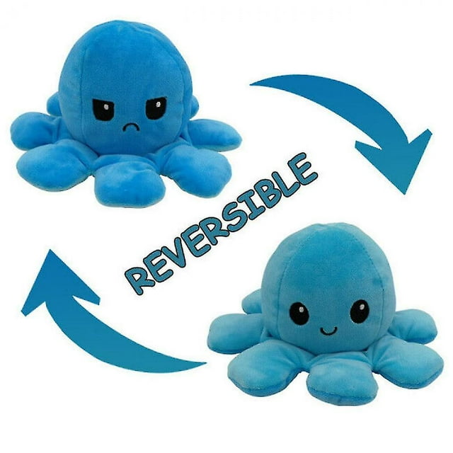 Large Reversible Octopus Soft Giant Stuffed Plush Toy 20cm - 160cm Happy Sad Kqz Esa