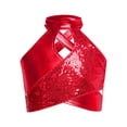 thumbnail image 3 of TiaoBug Vêtements de Danse Jazz Hip Hop pour Filles Enfants Sequins Sans Manches Crop Top avec Jupe Ensemble de Danse Performance Rouge 12, 3 of 7