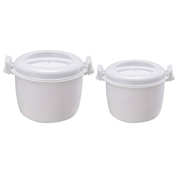 2 piezas de olla arrocera para microondas, vaporera para el hogar, olla arrocera para microondas, vaporera