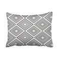 thumbnail image 1 of RYLABLUE Diamond Pattern Grey And White Pillowcase Cushion Cover 20x30 inch, 1 of 1
