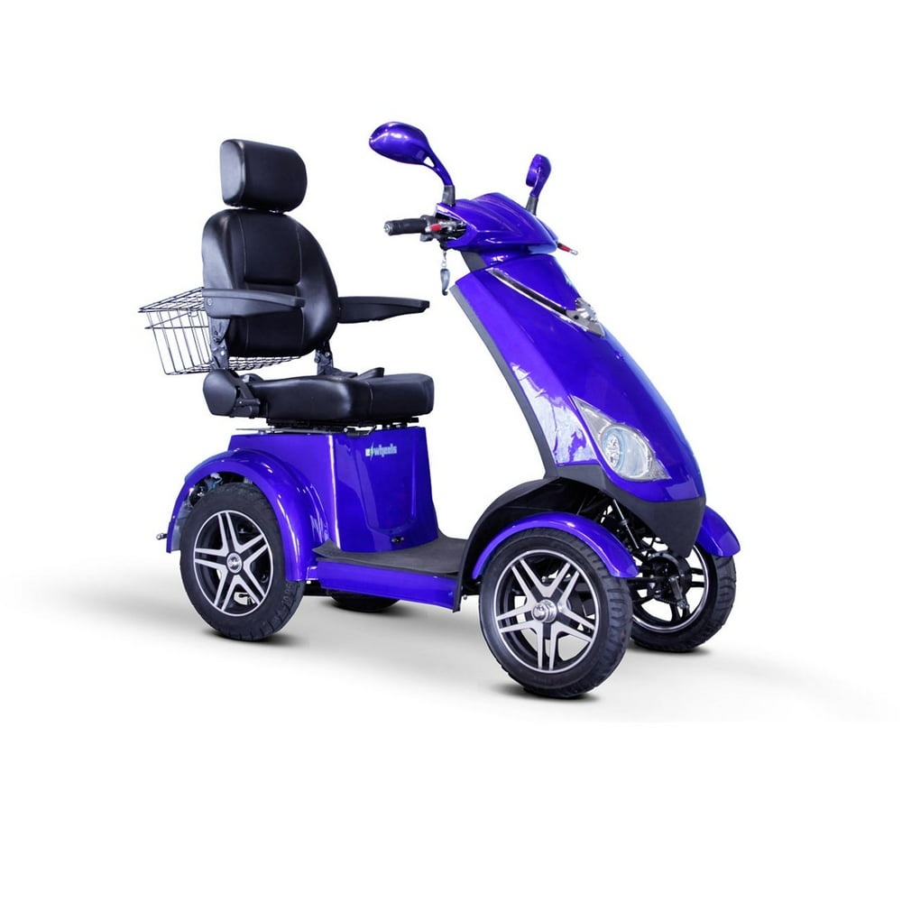 EWheels EW72 4Wheel 700W High Power Electric Mobility Scooter, Blue