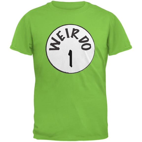 Halloween Men's Weirdo 1 One Lime Green Short Sleeve Graphic Tee