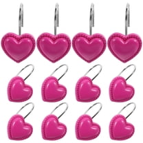 TAILTOSS Metal Hooks for Curtain Shower Curtain Hooks Rosy Iron 12Pcs