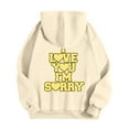 thumbnail image 7 of Puliio Womens Hoodies I Love You I'M Sorry Letter Print Sweartshirts Jacket Casual Comfortable Every Wear Sweatshirt Hoody Fall Winter Pullover Tops, 7 of 7