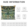 thumbnail image 5 of Fenyluxe Spring Dragonfly Throw Pillow Cover Vintage French Floral Aesthetic Euro Novelty Rustic Teal Washable Decoration Bedding Cozy Bed Couch Home Dorm Indoor Outdoor Pillows 20x20in, 5 of 5