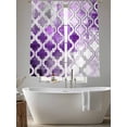 thumbnail image 5 of Purple Morocco Sheer Curtains 72 Inch Length 2 Panels Set, Rustic Country Smear Street Mottled Art Voile Window Treatment Rod Pocket Curtains Sheers Drapes for Bedroom/Living Room/Kitchen 52"x72"x2, 5 of 7