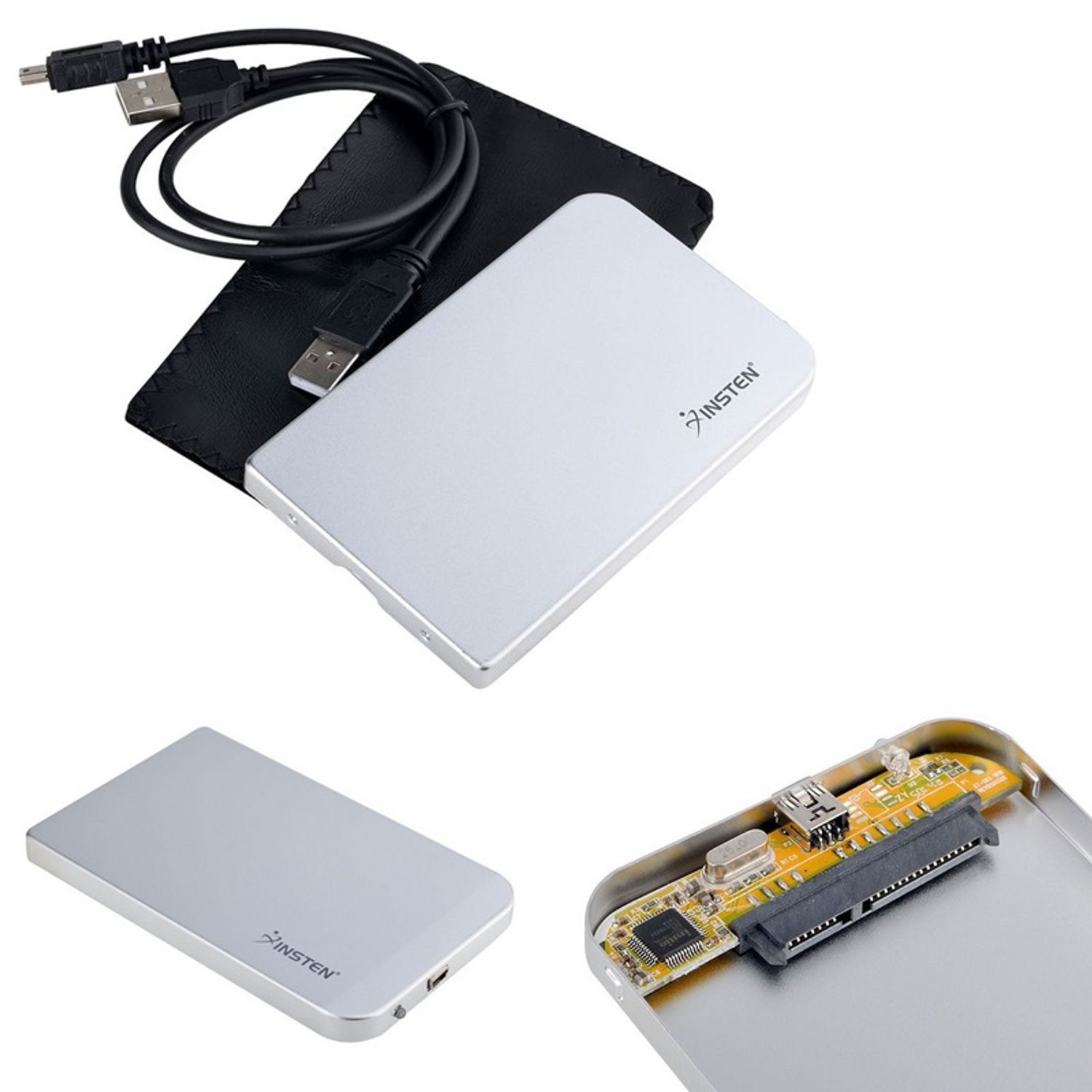 Insten 2.5" SATA External Hard Drive HDD Enclosure, Silver Walmart Canada