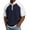 Navy, variant on Maean Mens Textured Shirt Short Sleeve Shirts Quarter Zipper Summer Loose Tops Pullover Sweatshirts