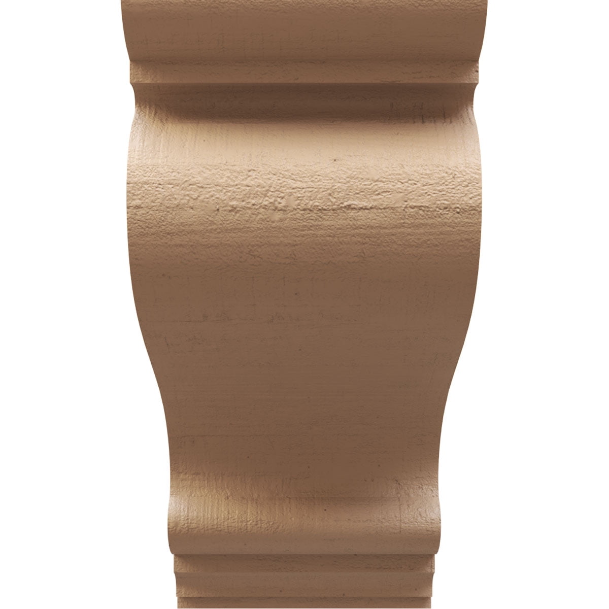 11"W x 22"D x 22"H Classic Scroll Rough Cedar Woodgrain TimberThane Corbel, Primed Tan