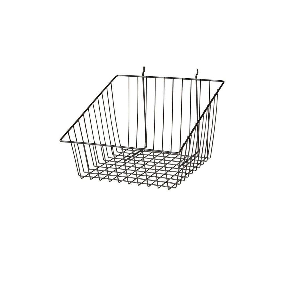 Black Mini Wire Grid Basket for Slatwall or Pegboard with 4 inch