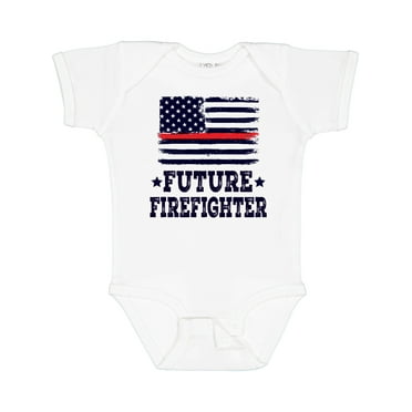 Inktastic Future Firefighter USA Boys or Girls Baby Bodysuit