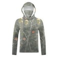 thumbnail image 5 of Xdegoge Men's Camo Sun Protection Hoodie Muscle Fit Long Sleeve Performance Top Forest Print Quick-Dry Athletic Hiking Shirt Workout Gym Outfits, 5 of 9