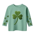 thumbnail image 3 of Kiijoy St. Patrick's Day T Shirt for Little Girls Cute Clover Graphic Tee, Sizes 6-7, 3 of 3
