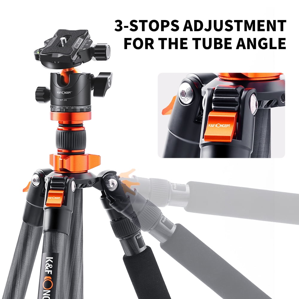 K&F CONCEPT Aluminum Alloy Monopod Tripod, Lightweight Panorama Design, Black, Compatible with DSLR Cameras