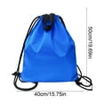 thumbnail image 3 of Drawstring Backpack Sports Water Resistant String Bag Sport Gym Sackpack for Women Men Large,Blue, 3 of 6