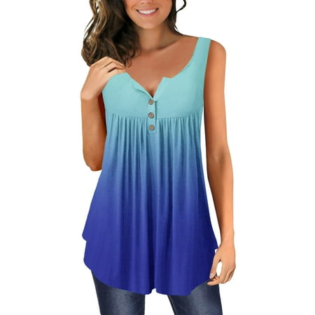 

Pianpianzi Cute Tops Teens Build Bra Camisole Blank Tops Women plus Size Fit And Flare Shirts For Women Casual Print Sleeveless Button Tank Fahion Ladies Flowy Tunic Tops Comfy Cute Summer Top Blouse
