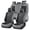 GrayBlack-1, variant on FLORICH Full Set Car Seat Covers, Waterproof Faux Leather Seat Protectors, Comfortable Auto Interior Cushions Fit for Most Cars SUV Trucks, Black & Gray