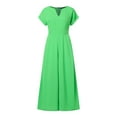 thumbnail image 6 of ZANZEA Womens V Neck Short Sleeve High Waist Jumpsuits Office Work Casual Party Wide Leg Long Rompers, 6 of 12