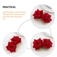 thumbnail image 2 of 2Pcs Bridal Hair Bun Clips Fabric Rose Flower Hair Combs Wedding Hair Styling Tool, 2 of 8