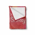 thumbnail image 2 of 21st Birthday Soft Flannel Fleece Blanket, Abstract Sun Beams Backdrop Party Delicious Cupcake with Frosting Image, Cozy Plush for Indoor and Outdoor Use, 50" x 70", Red and Orange, by Ambesonne, 2 of 6