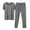 Dark Gray, variant on Comfy Mens Modal Sleepwear 2 Piece Big & Tall Pajamas Set Short Sleeve Tops Long Pants Crew Neck Fall Lounge Wear Black, 4XL