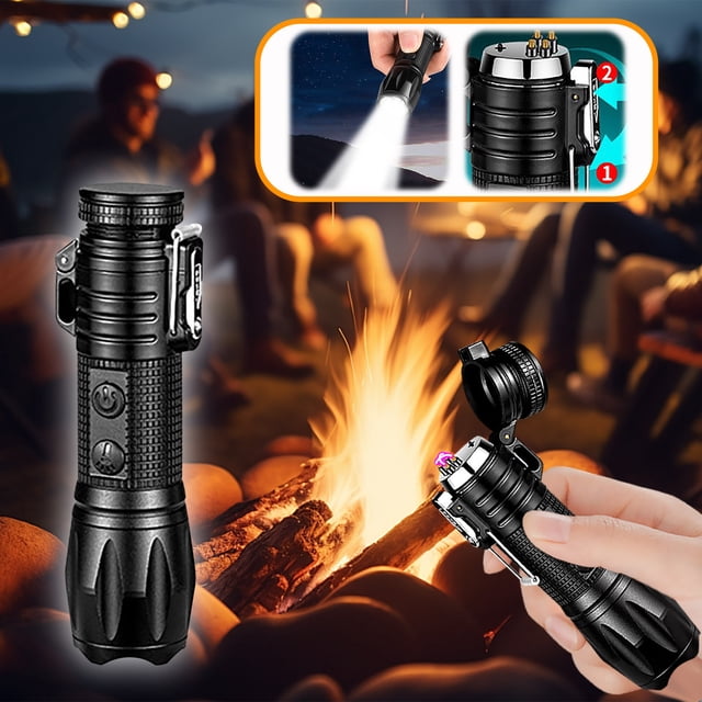 Kugisaki Strong Light Super Bright Home Charging Outdoor Portable Long Range Flashlight Eight Eyed Flashlight on Clearance