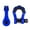 Blue, variant on KUAZOU 3/4" D-Ring Shackle 4.75 Ton (9500 Lbs) Capacity with 7/8" Pin Heavy Duty Off Road Recovery Shackle with Isolators & Washer Kit for Jeep Truck Vehicle,Black