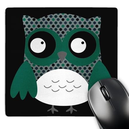 3dRose  Cute Deep Blue and Green Polka Dots Owl  MousePad price history on PriceWatchPro