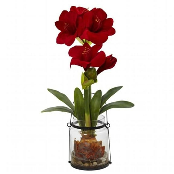 24 in. Amaryllis With Vase