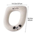 thumbnail image 3 of Thicker Bathroom Toilet Seat Cover Pad with Handle Soft Toilet Lid Cover Cushion Thicker Washable Fits All Oval Toilet Seats (White), 3 of 6