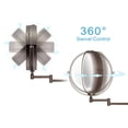 thumbnail image 4 of 7'' Wall Mounted LED Lighted Makeup Mirror - 10x/1x Magnifying Vanity Mirror 3 Tones Light 360 Swivel, Bronze Oil-Rubbed Finish, 4 of 7