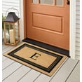 thumbnail image 3 of A1HC Natural Coir Monogrammed Entrance Door Mats, Durable Large Outdoor Rug, Non-Slip, Flock Doormat, Thin-Profile Heavy Duty Door Mat, Indoor Outdoor Front Door, High Traffic Areas, 18" X 30", 3 of 6