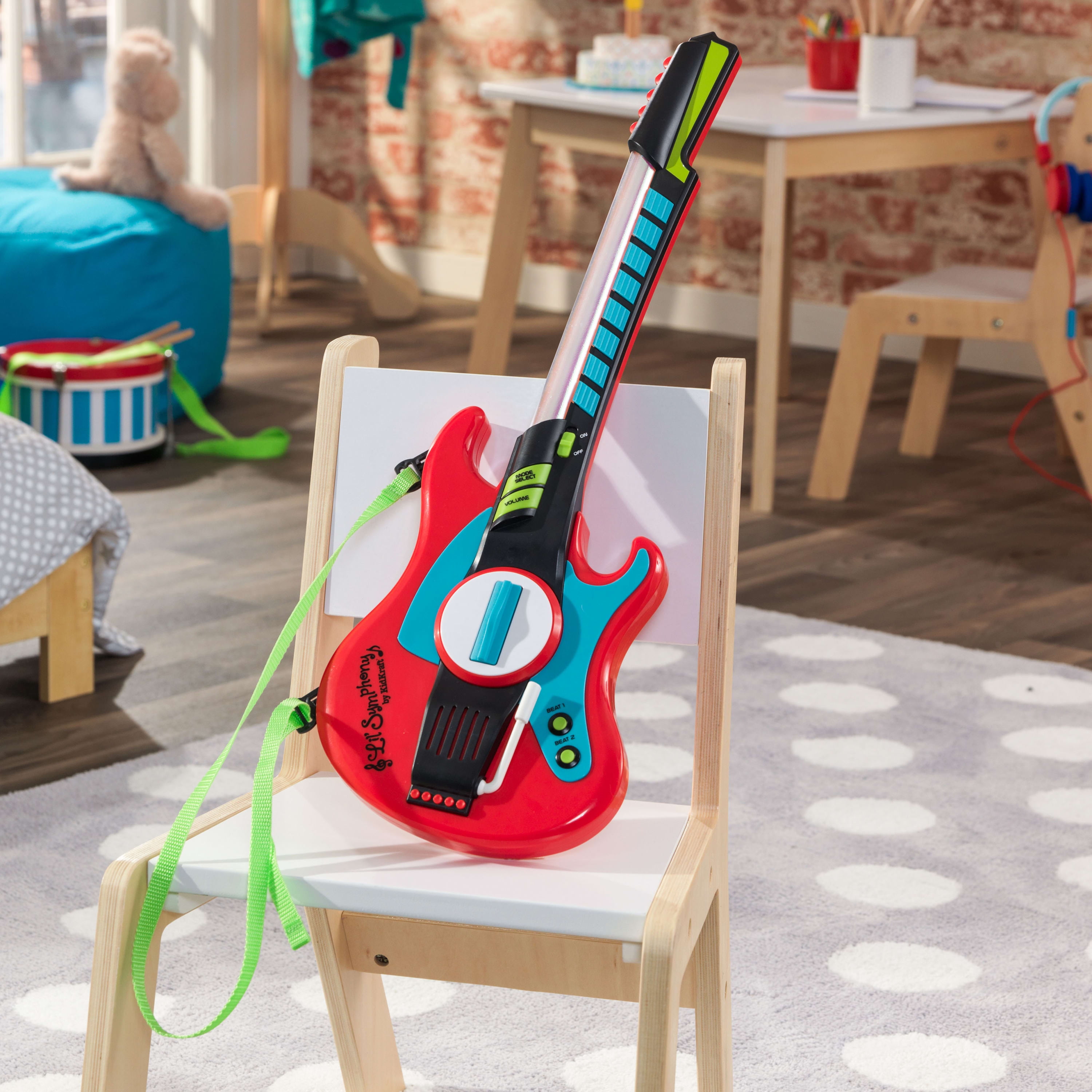 KidKraft Lil Symphony Electric Guitar Toy with Lights Sounds