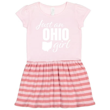 

Inktastic Just an Ohio Girl Born and Raised Gift Toddler Girl Dress