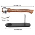 thumbnail image 3 of 1PC Mini Forged Hatchet, Wood Handle Tomahawk with Display Stand, for Camping, Firefighting, Decor - Compact Axe with Sturdy Rack, Multi - Scene Use for Outdoor, Home Display, 3 of 9