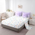 thumbnail image 5 of jejeloiu Kawaii Cartoon Bow 7-Piece Twin Bedding Sets,Cute Heart Print Bedding Comforter Set For Girl Kids Reversible, 5 of 8