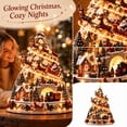 thumbnail image 2 of Christmas Village Projection Centerpiece, 3 Themed Villages，Decorations Indoor, Lighted Tabletop Tree with Wall and Ceiling Effects, Holiday Mantel Home Decor(#3Santa Express), 2 of 8